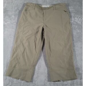 Columbia Capri‎ Pants Womens 16W Brown Outdoors Khaki Tan Omni Shade Stretch